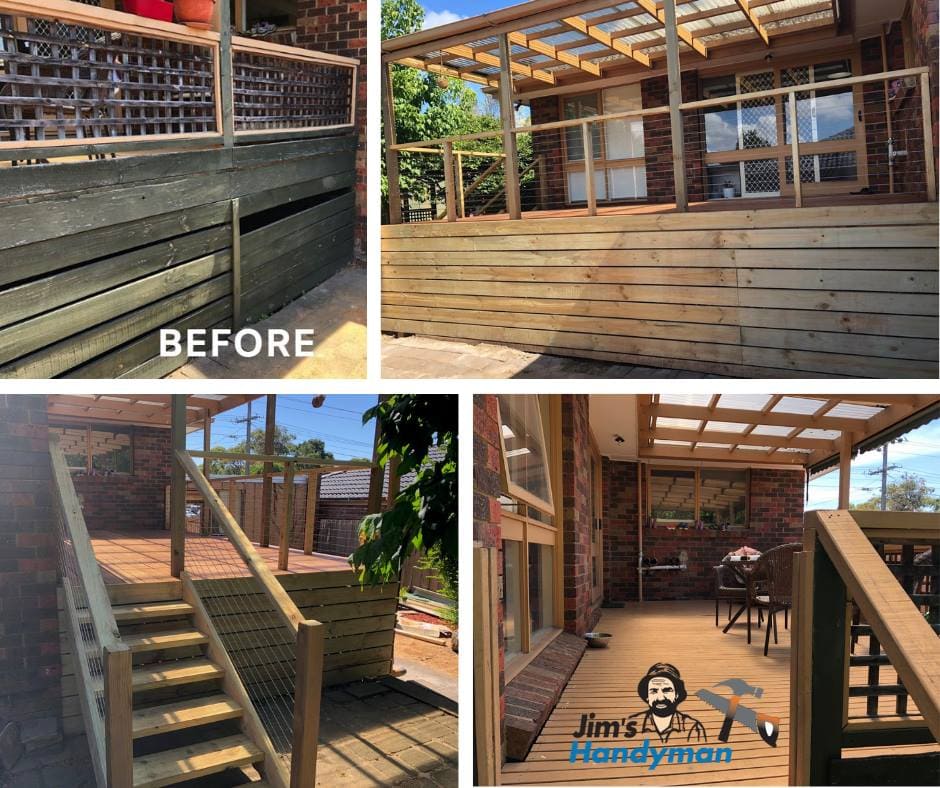 decking installation before and after